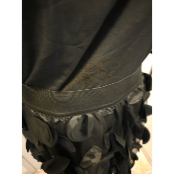 Women's Black Midi Dress Top Medium Skirt Large Black Party Cocktail Two Pieces - Picture 7 of 16